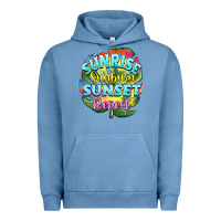 Pigment Pebble Blue sunrise sunburn sunset repeat Urban Hoodie - BarkalooDesign