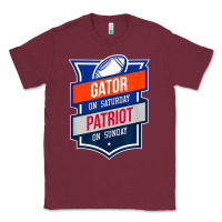 Burgundy retro gator on saturday patriot on sunday gainesville gift Classic Tee - lanVoArt