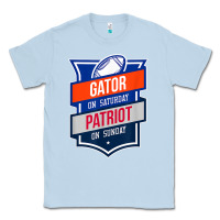 Dusty Blue retro gator on saturday patriot on sunday gainesville gift Classic Tee - lanVoArt