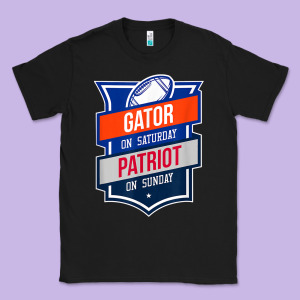 Retro Gator On Saturday Patriot On Sunday Gainesville Gift Classic Tee Designed By Lanvoart