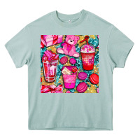 Arona valentines day with love coffee cups  seamless pattern bbs Heavy Core Tee - BundleAndBundleShop