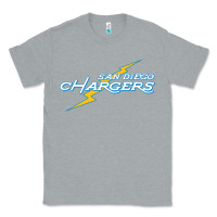 Heather Grey vintage styled san diego chargers Classic Tee - lanVoArt