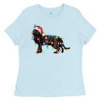 Baby Blue christmas bombay cat Ladies Tee - LillyAllenDesigns
