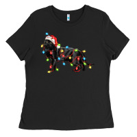 Black christmas bombay cat Ladies Tee - LillyAllenDesigns