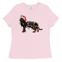 Bubblegum Pink christmas bombay cat Ladies Tee - LillyAllenDesigns