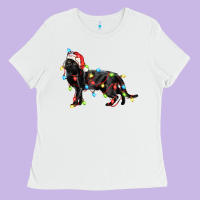 Christmas Bombay Cat Ladies Tee Designed By Lillyallendesigns