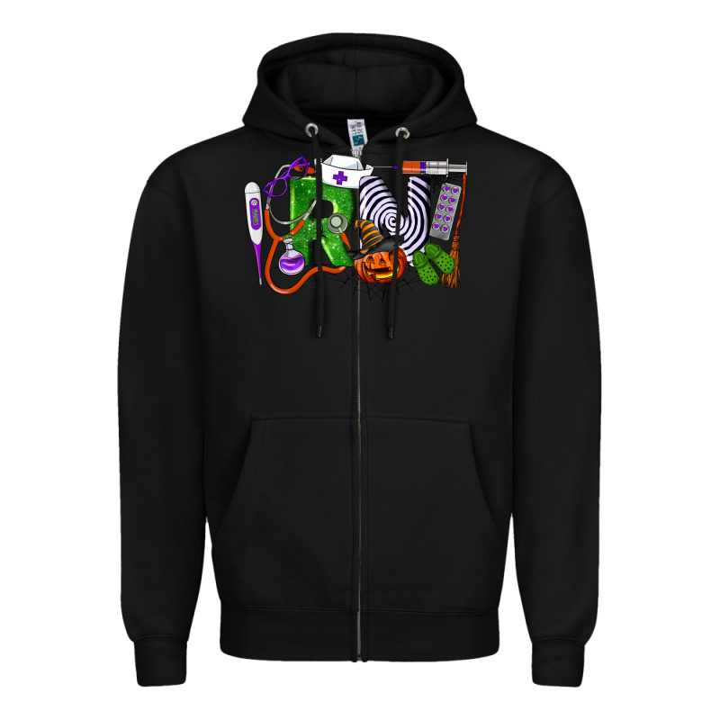 Halloween Rn Registered Nursehalloween Rn Register Zipper Hoodie by LillyAllenDesigns | Teevron