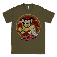 Army Green distressed mighty Classic Tee - lanVoArt