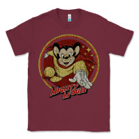 Burgundy distressed mighty Classic Tee - lanVoArt