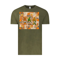 Vintage Olive Fall with Gnomes Vintage Tee - texasbilliewilder