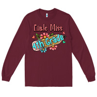 Burgundy little miss fourth grade Long Sleeve Tee - Jasminsmagicworld
