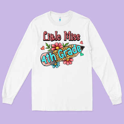 Little Miss Fourth Grade Long Sleeve Tee Designed By Jasminsmagicworld