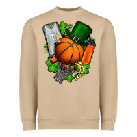 Mushroom St. Patrick's Day Basketball Heavyweight Sweatshirt - FaDigitalArtStudio