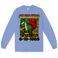 Colony Blue celebrating black freedom 6 19 1865 juneteenth Long Sleeve Tee - CowGirlArtShop