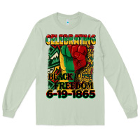 Matcha celebrating black freedom 6 19 1865 juneteenth Long Sleeve Tee - CowGirlArtShop