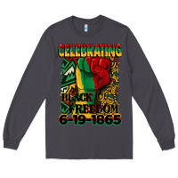 Smoke celebrating black freedom 6 19 1865 juneteenth Long Sleeve Tee - CowGirlArtShop