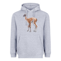 Heather Grey Guanaco Llama Baby Heavyweight Hoodie - LillyAllenDesigns