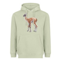 Matcha Guanaco Llama Baby Heavyweight Hoodie - LillyAllenDesigns