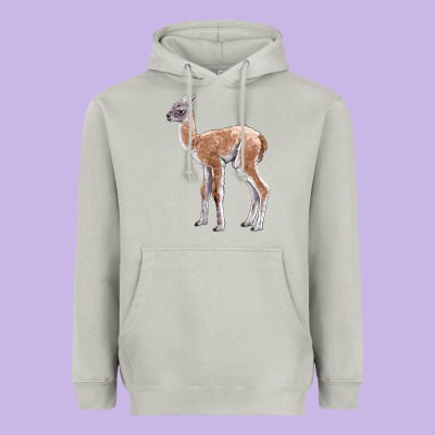 Guanaco Llama Baby Heavyweight Hoodie Designed By Lillyallendesigns