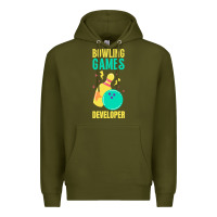 Army Green Bowling Games Developer Premium Hoodie - lanVoArt