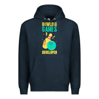 Navy Bowling Games Developer Premium Hoodie - lanVoArt