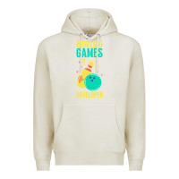 Oatmeal Heather Bowling Games Developer Premium Hoodie - lanVoArt
