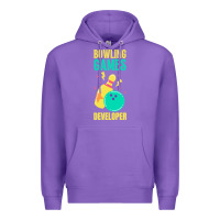 Purple Bowling Games Developer Premium Hoodie - lanVoArt