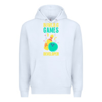 White Bowling Games Developer Premium Hoodie - lanVoArt