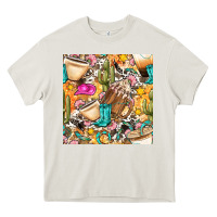 Cream western cowgirl coffee cup with cowhide seamless pattern bbs Heavy Core Tee - BundleAndBundleShop