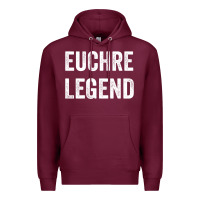 Burgundy Euchre Legend Best Euchre Card Board Game Player Gift Premium Hoodie - lanVoArt