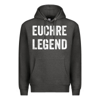 Charcoal Heather Euchre Legend Best Euchre Card Board Game Player Gift Premium Hoodie - lanVoArt