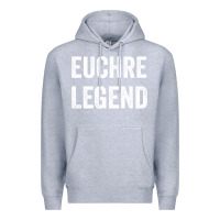 Heather Grey Euchre Legend Best Euchre Card Board Game Player Gift Premium Hoodie - lanVoArt