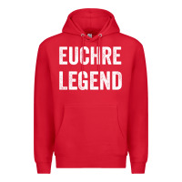 Red Euchre Legend Best Euchre Card Board Game Player Gift Premium Hoodie - lanVoArt