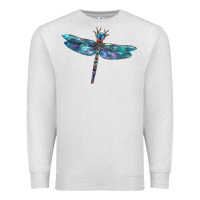Oatmeal Heather Blue Dragonfly Premium Sweatshirt - LillyAllenDesigns