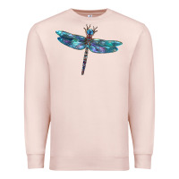Pale Pink Blue Dragonfly Premium Sweatshirt - LillyAllenDesigns