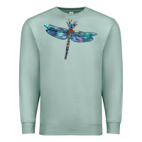 Seafoam Blue Dragonfly Premium Sweatshirt - LillyAllenDesigns