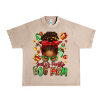 French Oak santas favorite dog mom afro messy bun Urban Heavy Tee - texasbilliewilder