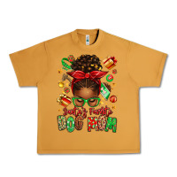 Peanut Butter santas favorite dog mom afro messy bun Urban Heavy Tee - texasbilliewilder
