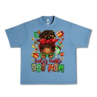 Santas Favorite Dog Mom Afro Messy Bun Urban Heavy Tee | Teevron