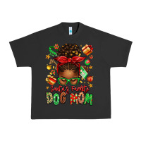 Pigment Black santas favorite dog mom afro messy bun Urban Heavy Tee - texasbilliewilder