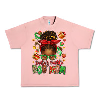 Salmon santas favorite dog mom afro messy bun Urban Heavy Tee - texasbilliewilder