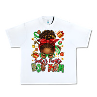 White santas favorite dog mom afro messy bun Urban Heavy Tee - texasbilliewilder