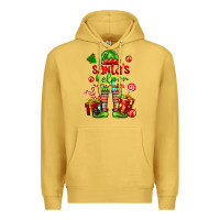 Antique Gold santa s helper Premium Hoodie - FaDigitalArtStudio
