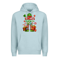 Blue Mist santa s helper Premium Hoodie - FaDigitalArtStudio