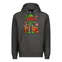 Charcoal Heather santa s helper Premium Hoodie - FaDigitalArtStudio