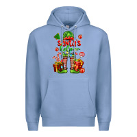 Colony Blue santa s helper Premium Hoodie - FaDigitalArtStudio