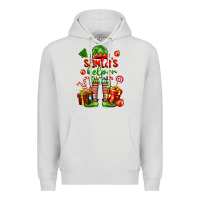 Dove Grey santa s helper Premium Hoodie - FaDigitalArtStudio
