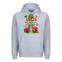 Heather Grey santa s helper Premium Hoodie - FaDigitalArtStudio