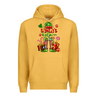 Mustard santa s helper Premium Hoodie - FaDigitalArtStudio