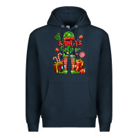 Navy santa s helper Premium Hoodie - FaDigitalArtStudio